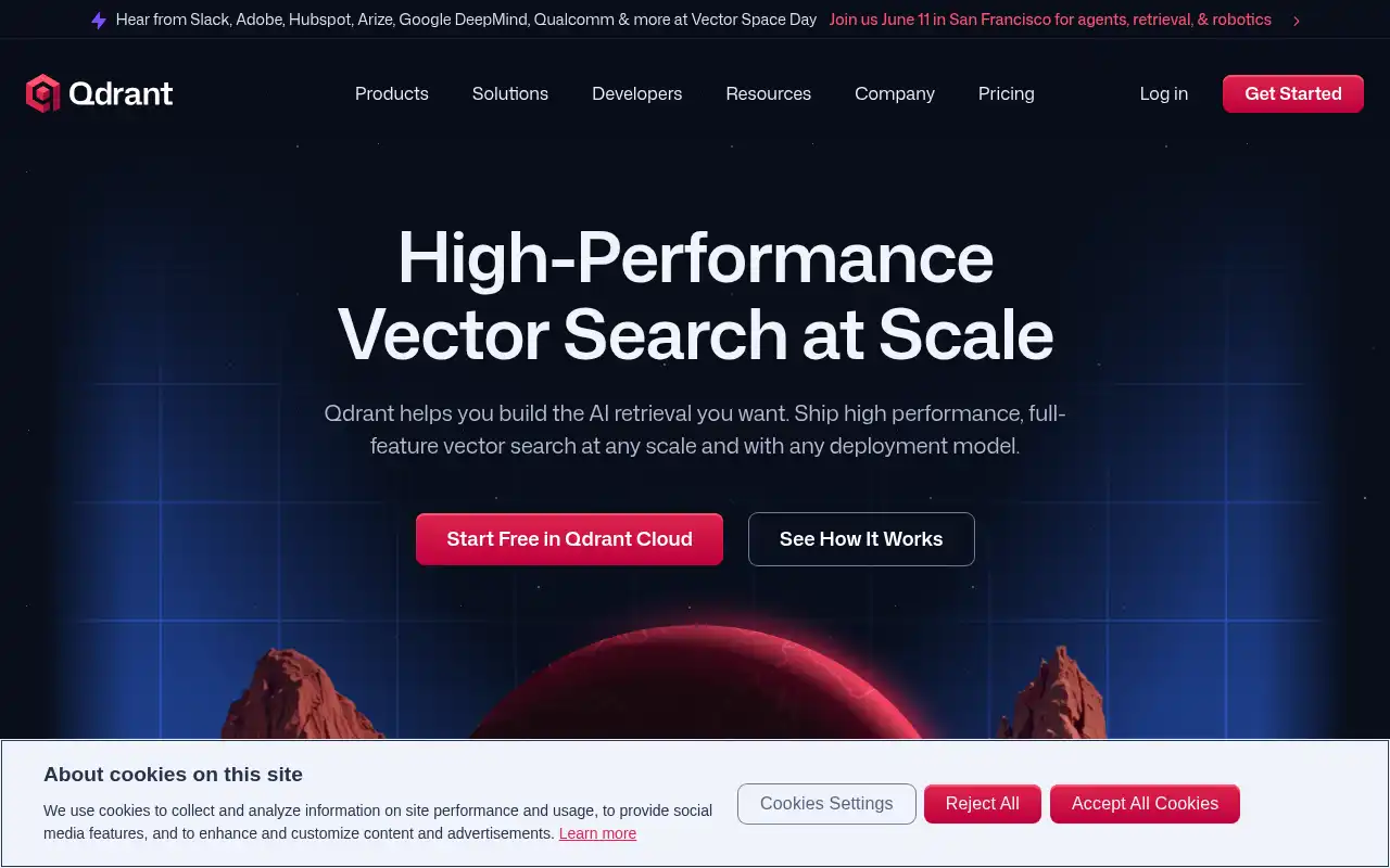 Qdrant Landing Page